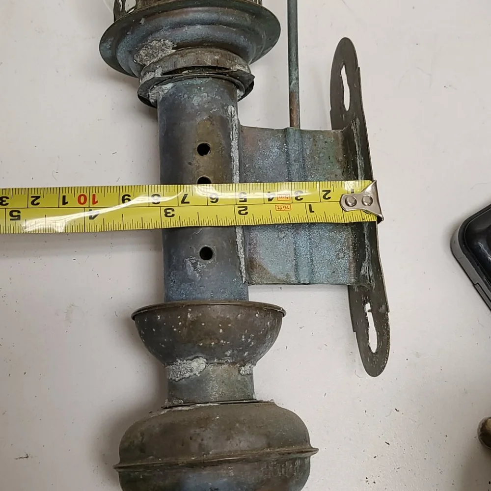 Antique Great Western Railway rustic oxidized Copper  Wall Lantern vintage